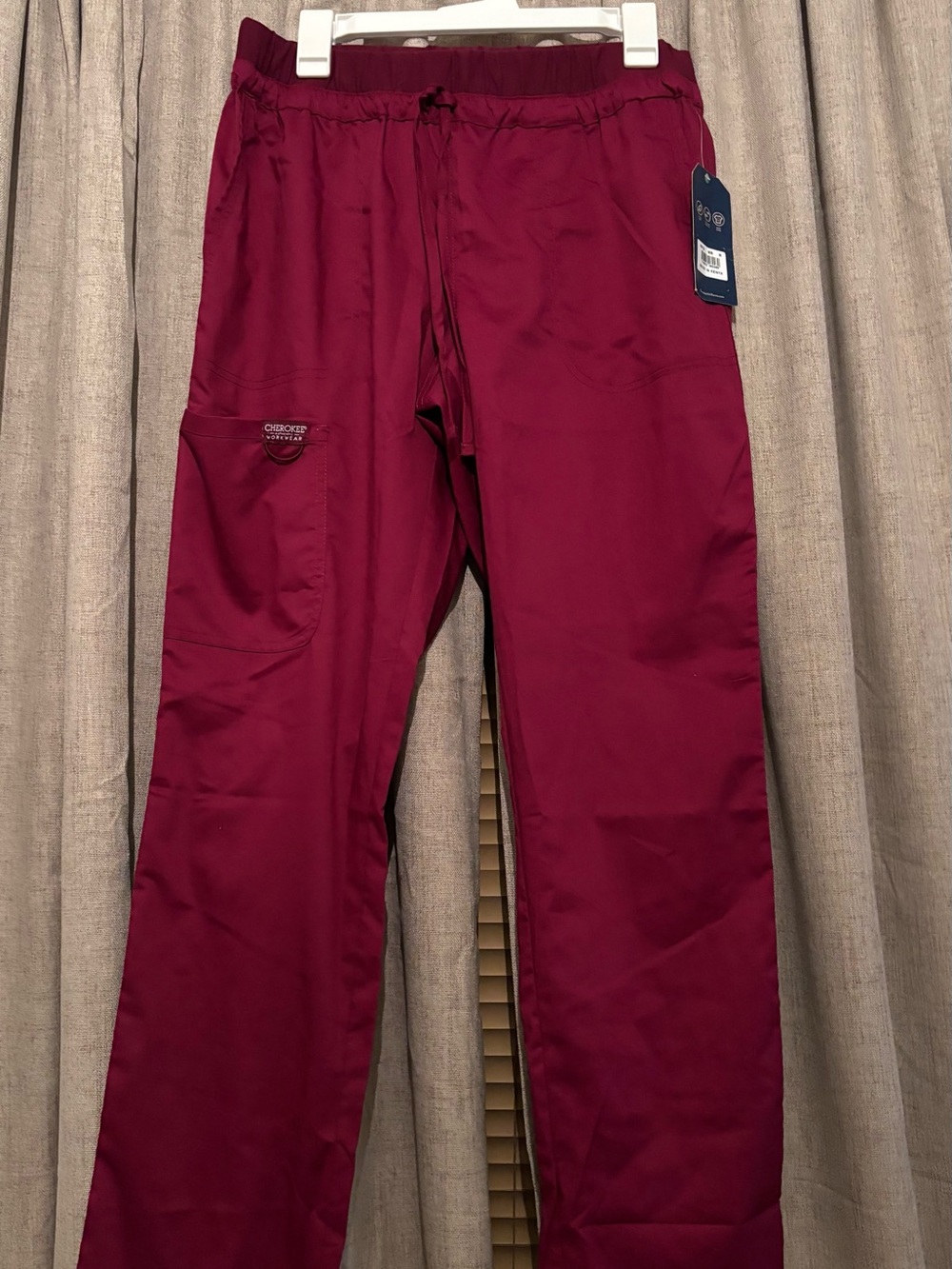 Cherokee Workwear Women’s Maroon Cargo Scrub Pants